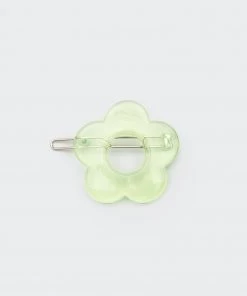 Minga London Clothing Flower Power Translucent Green Hair Clip