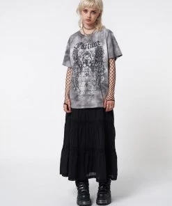 Minga London Fortune Wings Grey Tie Dye T-Shirt