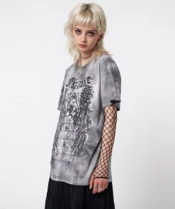 Minga London Fortune Wings Grey Tie Dye T-Shirt