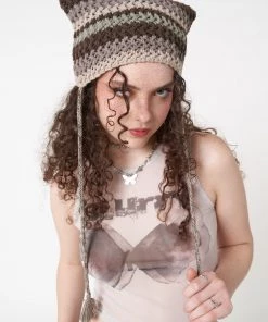 Minga London Goblin Stripes Knit Tie Hat Clothing