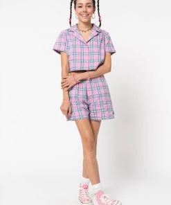 Minga London Clothing Hannah Cropped Plaid Shirt