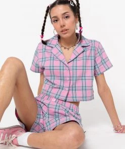 Minga London Clothing Hannah Cropped Plaid Shirt
