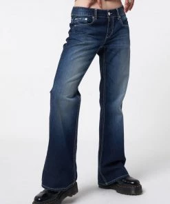 Minga London Mia Embellished Cross Pocket Y2k Jeans