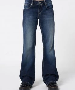 Minga London Mia Embellished Cross Pocket Y2k Jeans