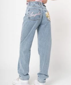 Minga London Angelic Dad Jeans In Light Blue