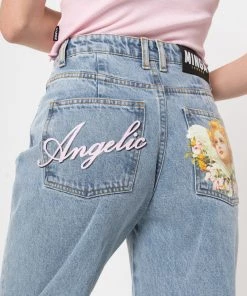 Minga London Angelic Dad Jeans In Light Blue