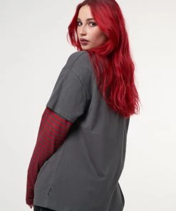 Minga London Anime Striped Oversized Long Sleeve T-shirt