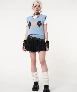 Minga London Argyle Knitted Sweater Vest