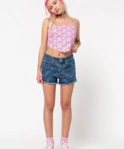 Minga London Bandana Indigo Denim Shorts