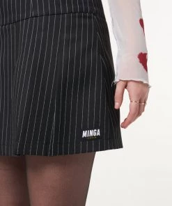 Minga London Clothing Pinstripe Pleated Mini Skirt