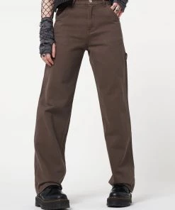 Minga London Clothing Carpenter Jeans In Brown