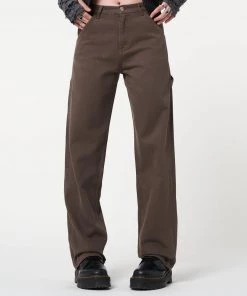 Minga London Clothing Carpenter Jeans In Brown