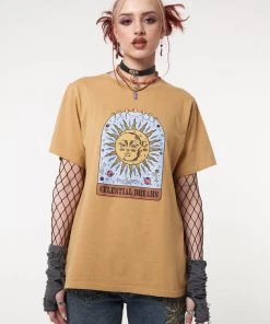 Minga London Celestial Dreams Golden Yellow T-Shirt