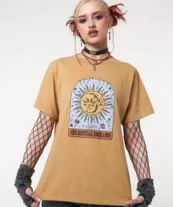 Minga London Celestial Dreams Golden Yellow T-Shirt