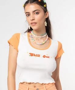 Minga London Chill Out Lettuce Edge Crop Tee