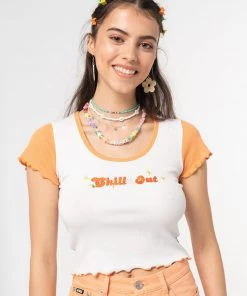 Minga London Chill Out Lettuce Edge Crop Tee