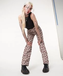 Minga London Cow Print Parallel Jeans Clothing