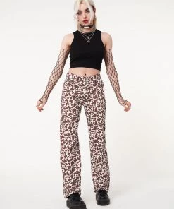 Minga London Cow Print Parallel Jeans Clothing