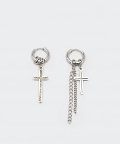 Minga London Cross Your Mind Drop Earrings