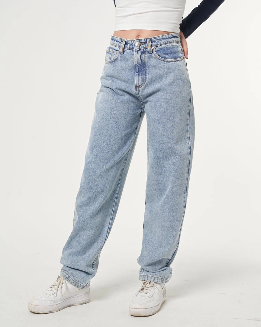 Minga London Denim Dad Jeans In Light Blue