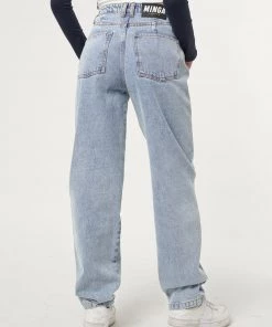 Minga London Denim Dad Jeans In Light Blue