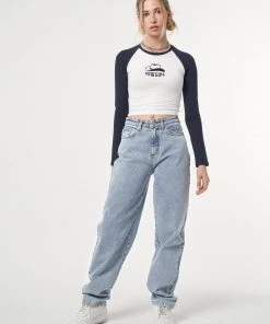 Minga London Denim Dad Jeans In Light Blue