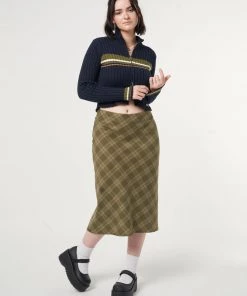 Minga London Dora Plaid Midi Skirt Most Wanted