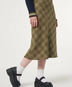 Minga London Dora Plaid Midi Skirt Most Wanted