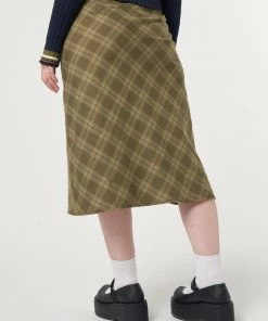 Minga London Dora Plaid Midi Skirt Most Wanted