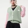 Minga London Dreamy Contrast Knitted Cardigan