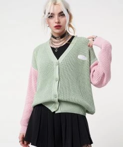 Minga London Dreamy Contrast Knitted Cardigan