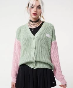 Minga London Dreamy Contrast Knitted Cardigan