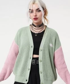 Minga London Dreamy Contrast Knitted Cardigan