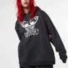 Minga London Clothing Evil Butterfly Black Hoodie