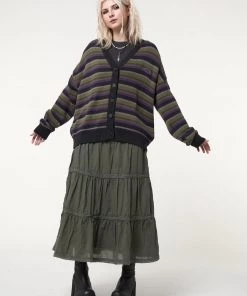 Minga London Faye Striped Knit Cardigan Most Wanted