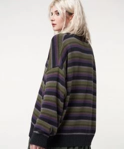 Minga London Faye Striped Knit Cardigan Most Wanted