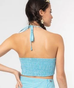 Minga London Flora Gingham Crop Top