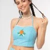 Minga London Flora Gingham Crop Top