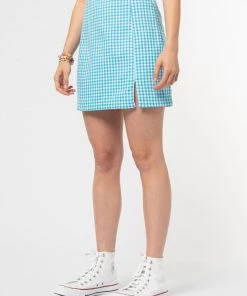 Minga London Flora Gingham Mini Skirt Clothing