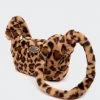 Minga London Clothing Fluffy Leopard Print Crossbody Bag