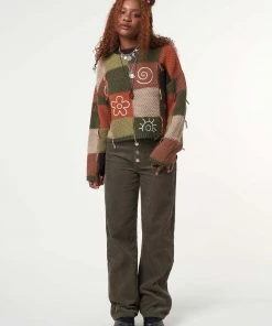 Minga London Forest Green Corduroy Straight Leg Pants Clothing