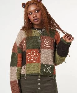Minga London Free Spirit Patchwork Embroidered Jumper
