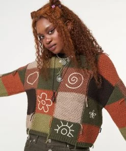 Minga London Free Spirit Patchwork Embroidered Jumper