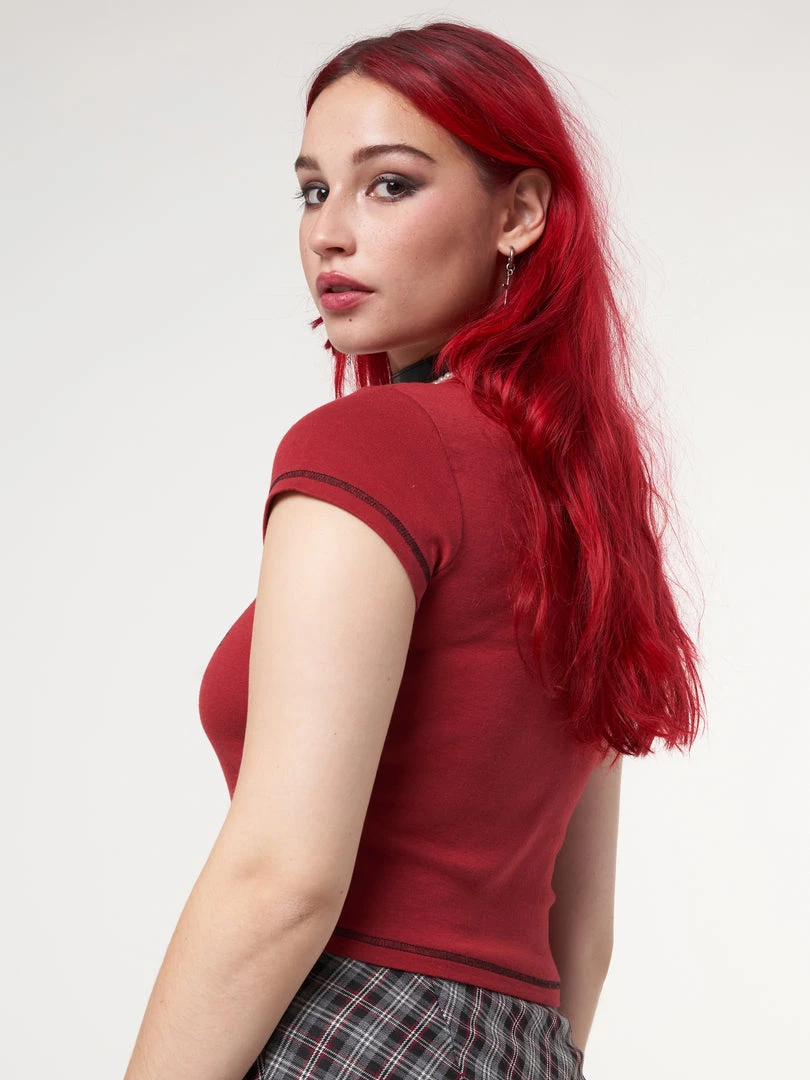 Minga London I See You Eye Graphic Crop Tee