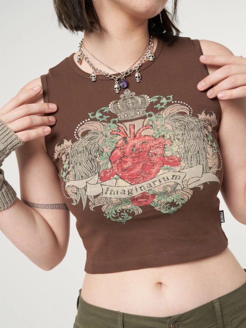 Minga London Imaginarium Diamante Vest Top