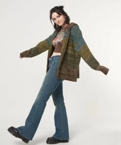 Minga London Iris Zip Up Hood Knit Cardigan