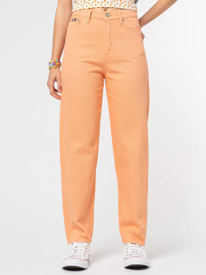 Minga London Juicy Orange Denim Mom Jeans Clothing