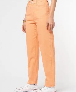 Minga London Juicy Orange Denim Mom Jeans Clothing