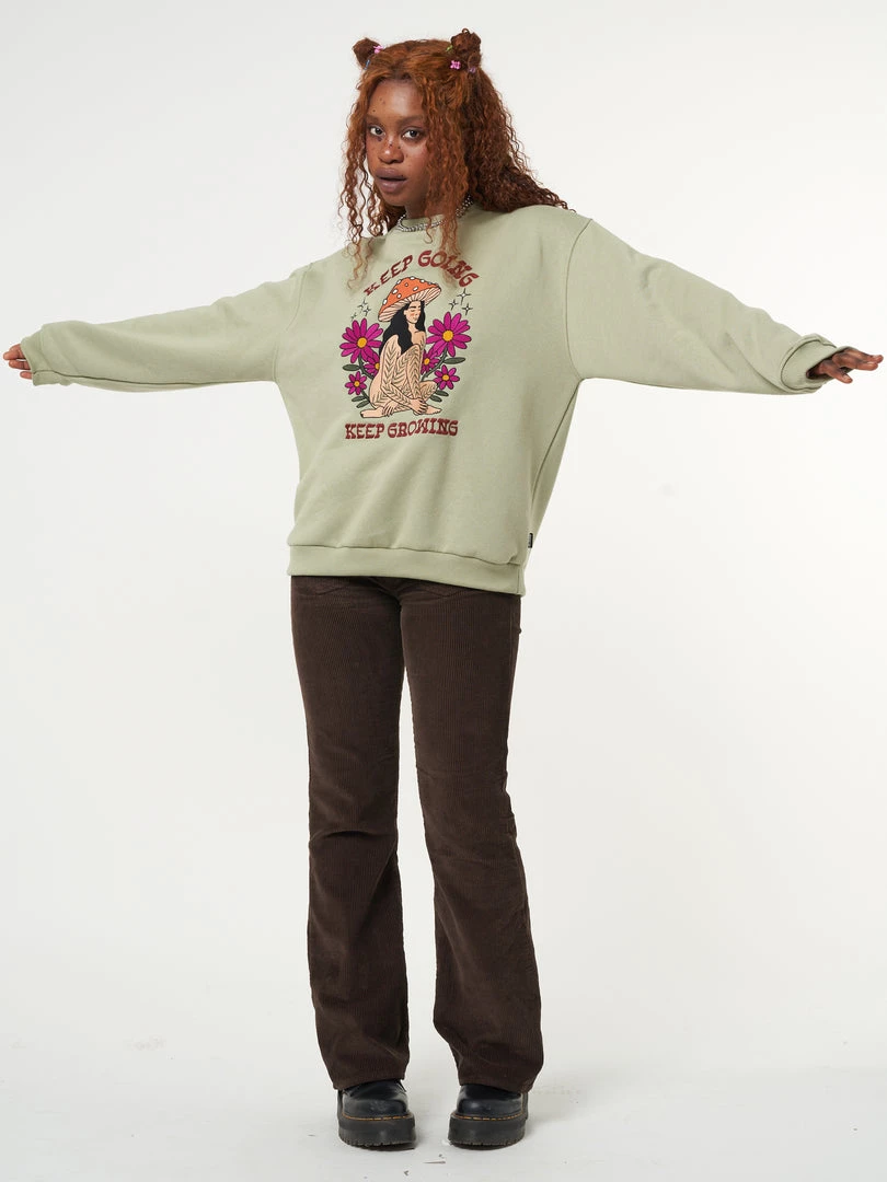 Minga London Keep Growing Mushroom Girl Sweater Clothing