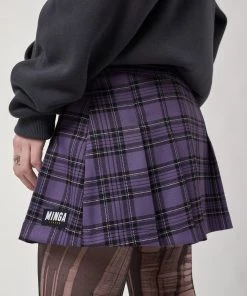 Minga London Clothing Lana Plaid Pleated Mini Skirt